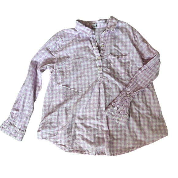 Old Navy Pink Gingham Button Down Shirt - Picture 7 of 11